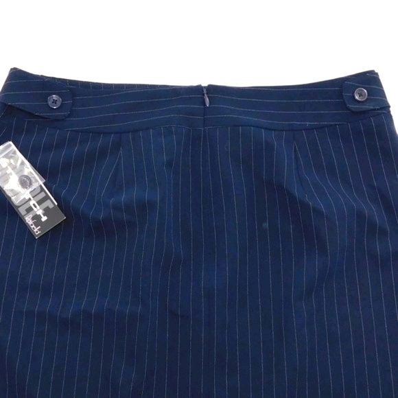 NWT Rafaella 2-Way Stretch Blue Pin-Striped Skirt - Picture 5 of 7